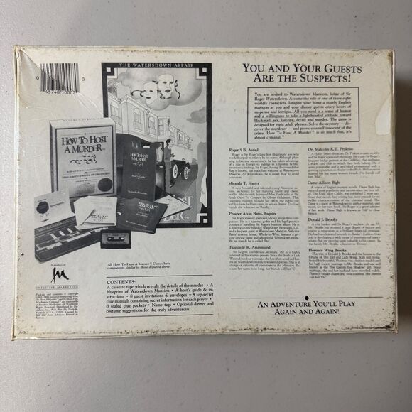 NWT Vintage Murder Mystery Game How To Host Murder Watersdown Affair Adventure - Picture 5 of 9